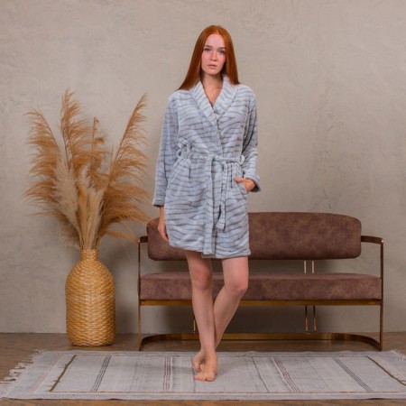 Wellsoft Ronit robe, size, size S, color gray,
