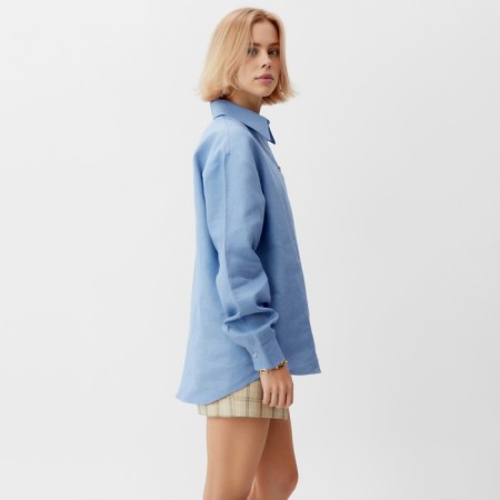 Women's blouse Minaku: Casual Collection Blue color, size 50-2