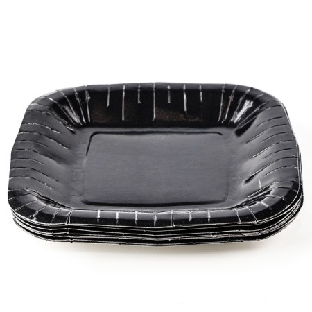 A set of paper utensils "Black", 12 glasses, 12 plates-5