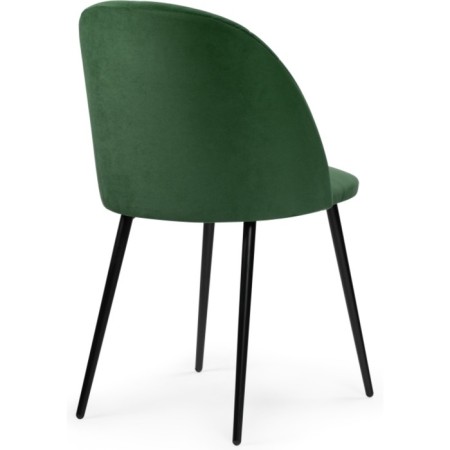 Stol on a metal frame Zest metal/velor, black/green 50x54x81 cm-3