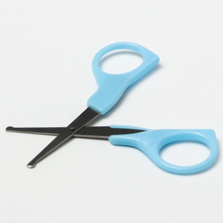 Manicure kit: scissors, forceps, saws, tweezers, blue color-4