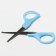 Manicure kit: scissors, forceps, saws, tweezers, blue color