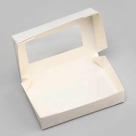 Container for removal, with a window, white, 20 x 12 x 4 cm-3
