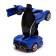 Inertial “sports car” robot, transforms in a collision, mixing color