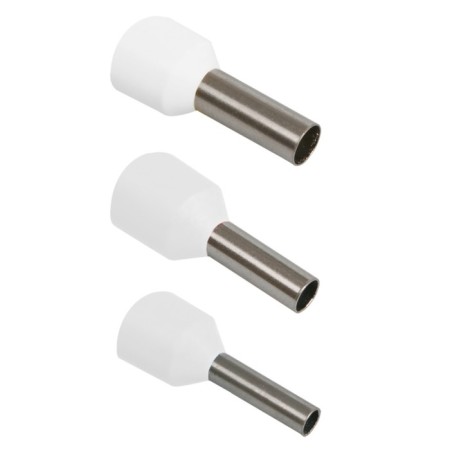 Tips-Gilse IEK E7508, 0.8 sq. Mm, isolated, unitary enterprise. 100 pcs, UGN10-C75-02-08, white color 238