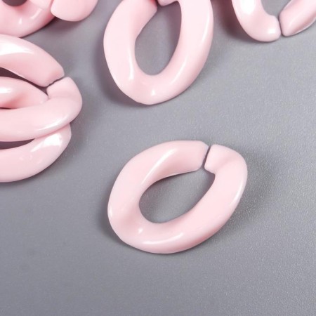 Decor for creativity Plastic "Ring for the chain" Direct pink set 25 pcs 2.3x1.65 cm-1