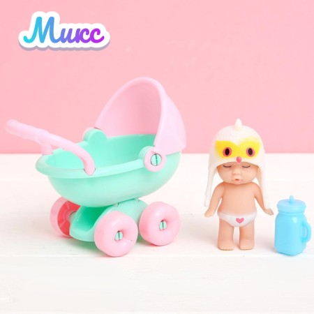Pups "Baby" with a stroller, with accessories, mix-5
