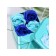 Soap roses, turquoise and blue, set 4 pcs.