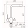 Kitchen mixer "RMS" SL130-015F, output for drinking water, 35 mm cartridge, brass, chrome 102856