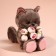 Soft toy "Beautiful Marta", cat, 25 cm