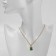 Pendant "Princess-Floor", green color in gold, 40 cm