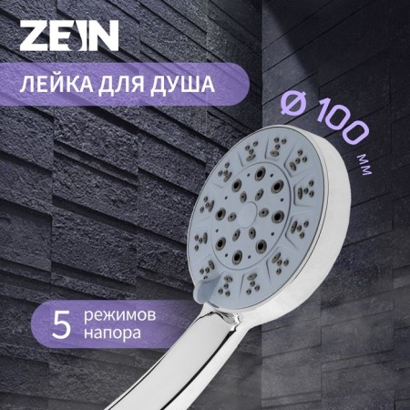 Shower Lake Zein, 5 modes, plastic, chrome