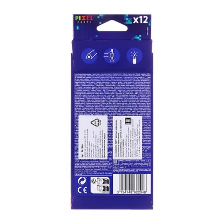Pencils 12 Pixel Party colors, plastic, decorated, triangular, cardboard packaging with a suspension-3