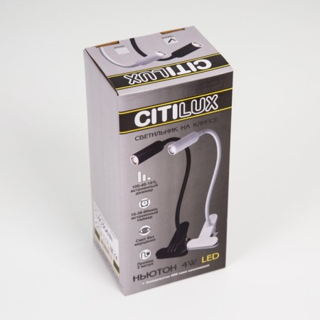 Table Office Office Citilux "Newton" CL803061N 8x27 cm, 1x4W, LED, Black Color Black-7