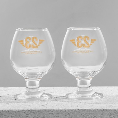 Gift set of glasses for cognac "February 23", 265 ml.-4