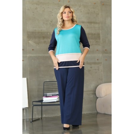 Female jumper, size 54, turquoise color-10
