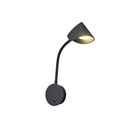 Wall lamp Mantra Goa, Led, 660lm, 3000k, 250x100x394 mm, black color