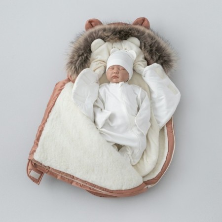 Set for discharge Winter Kinderlitto "New Orsetto", 5 items, height 56-62 cm, beige color-2