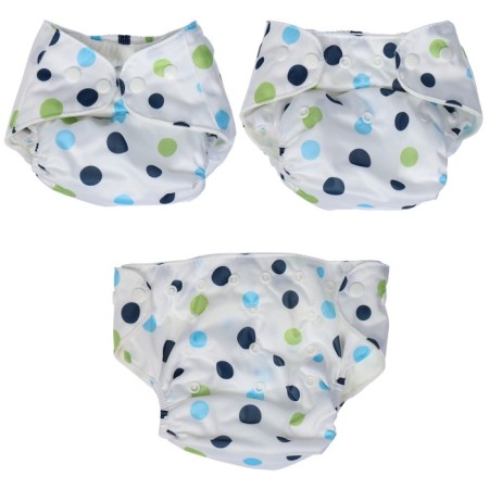 Reusable diaper+ 1 insert included "balls", white/blue color-7