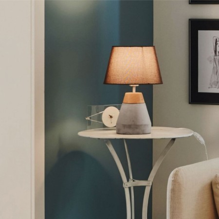 Tarega table lamp 60W E27 brown, gray-1