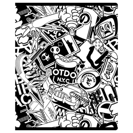 Notebook of 48 sheets in the cell "Color yourself" Art Black, cover coated cardboard, offset unit, mix-2