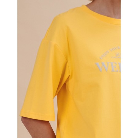 Female T -shirt, size XL, yellow color-4