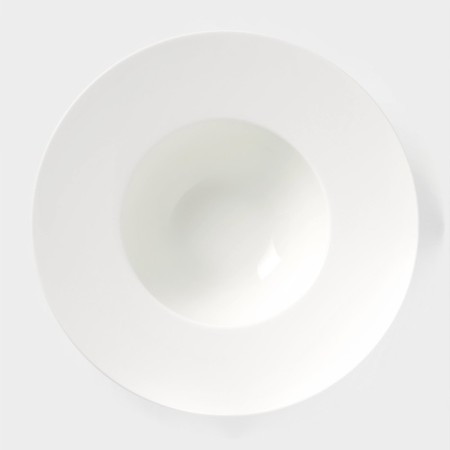 Porcelain plate for Wilmax paste, 600 ml, D = 25 cm, white color-1