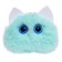 Soft toy-cords "cat", menthol color, 8 cm