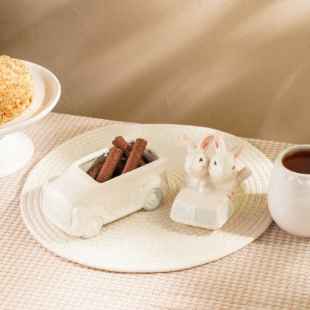 Sl Home "Forest Rabbit", 17 × 10.5 × 17 cm, white color-4