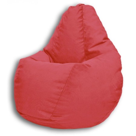 The pear-pear chair is positive real a, size l, diameter 80 cm, height 100 cm, velor, red color-1