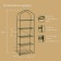 Rabbage for seedlings, 5 shelves, 190 × 65 × 40 cm, metal frame d = 16 mm, without a case, collapsible