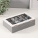 Casket wood 6 divisions "I love life" gray-white 15x24x7 cm