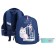 Frame backpack 36 x 28 x 17 cm, + pencil case, Bruno VisConti "Cute Owls. Cooking", blue