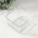 Glass of Glass for 1 candle "crumpled square" transparent 9x9x5.5 cm