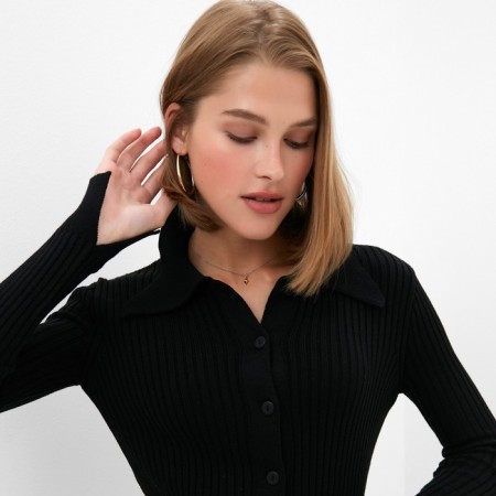 Jumper Women's Minaku: Knitwear Collection Black Color, size 46-48-2