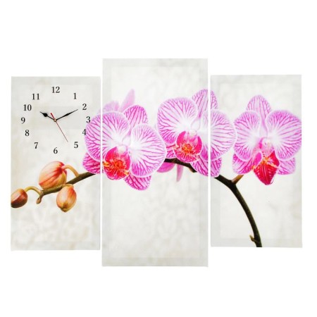 Wall, modular, series: flowers, "pink flowers of orchids", 60x80 cm