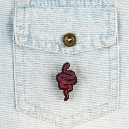 Wooden icon "Snake", 1.9 x 3.5 cm-3