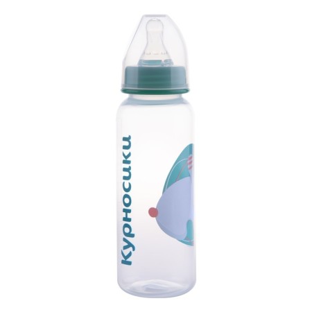 Polypropylene bottle with silicone bowl of milk, 250 ml, mix-14