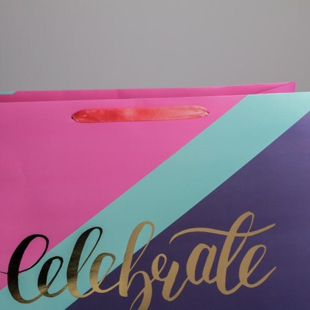 Gift package laminated, packaging, "Celebrate", XL 49 x 40 x 19 cm-2