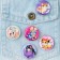 Metal icon, sunset "anime", d = 2.5 cm, mix