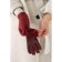 Gloves are female, dimensionless, without insulation, burgundy color