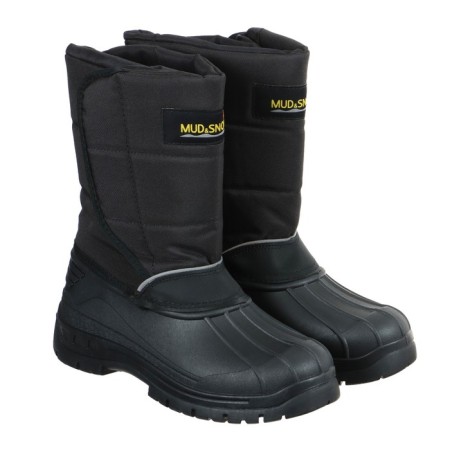 Combined winter boots (snowbuses), heap+bike, black color, size 45