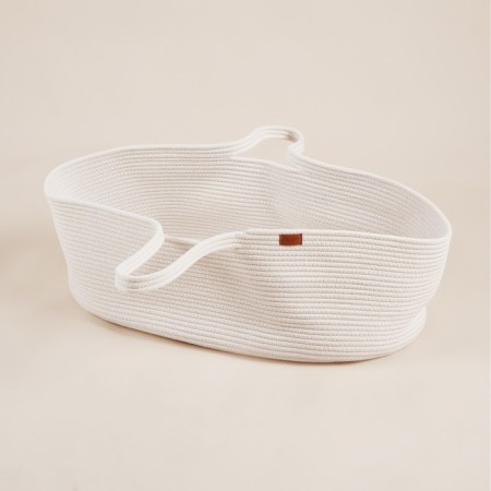 SL Home storage basket, wicker, handmade, 70 × 40 × 24 cm, white color