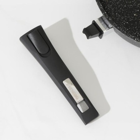 Granite Black Granite INDUCTION PRO, D = 26 cm, removable handle, anti -stick coating-3