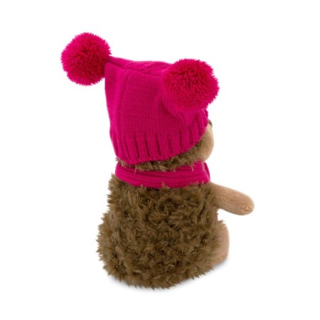 Soft toy "Hedgehog Pylale" in a hat with two pompons, 15 cm-2