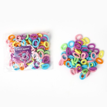 Hair elastic bands “most tender” set, diameter 2 cm, 100 pcs.-1
