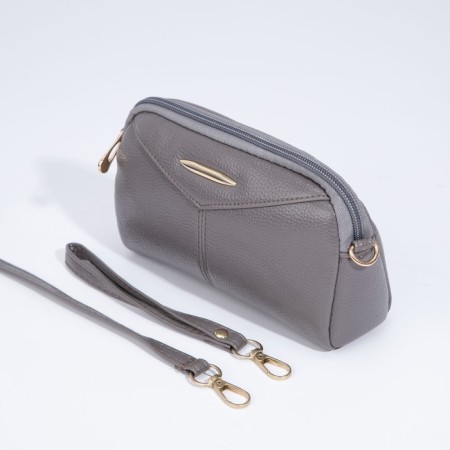 Cross-Bodi Bag on a zipper, brown color-5