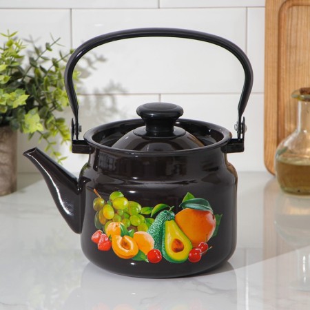 Cylindrical kettle, 2 l, induction, neckline mix, brown color-6