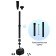 Garden Fountain with LED-10000FP backlight, 100 W, h = 6 m, 6500 l/h, 30 LED lamp, cable 5 m