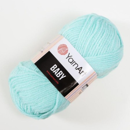 Yarn "Baby" 100% acrylic 150m/50g (856 St. Biryuza)-1